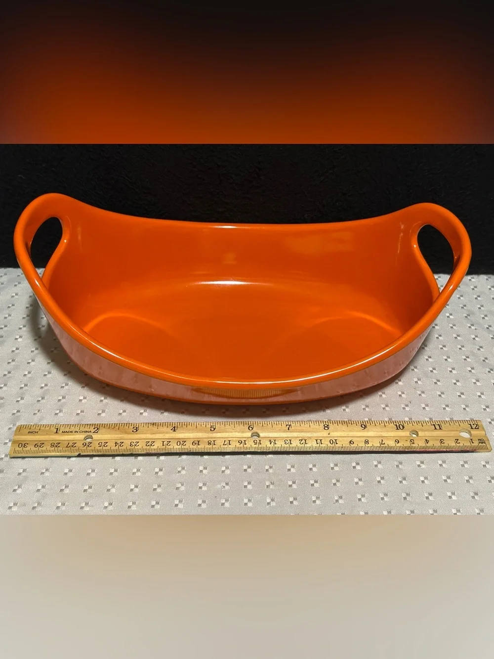 2 Piece Rachael Ray Oval 1.25 Qt & 2.25 Qt Orange Casserole / Baking Dishes